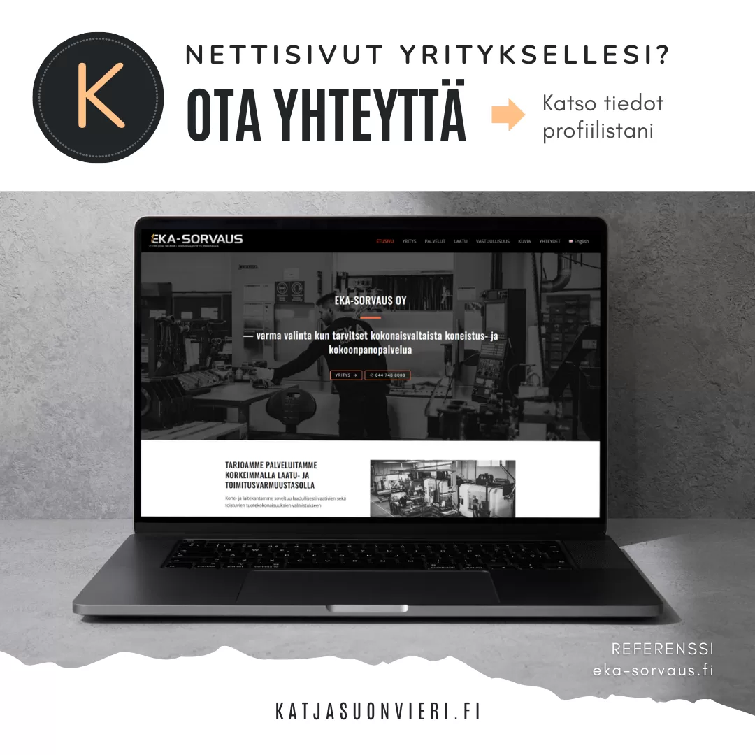 Referenssi: eka-sorvaus.fi. Logo, ilme ja nettisivut.