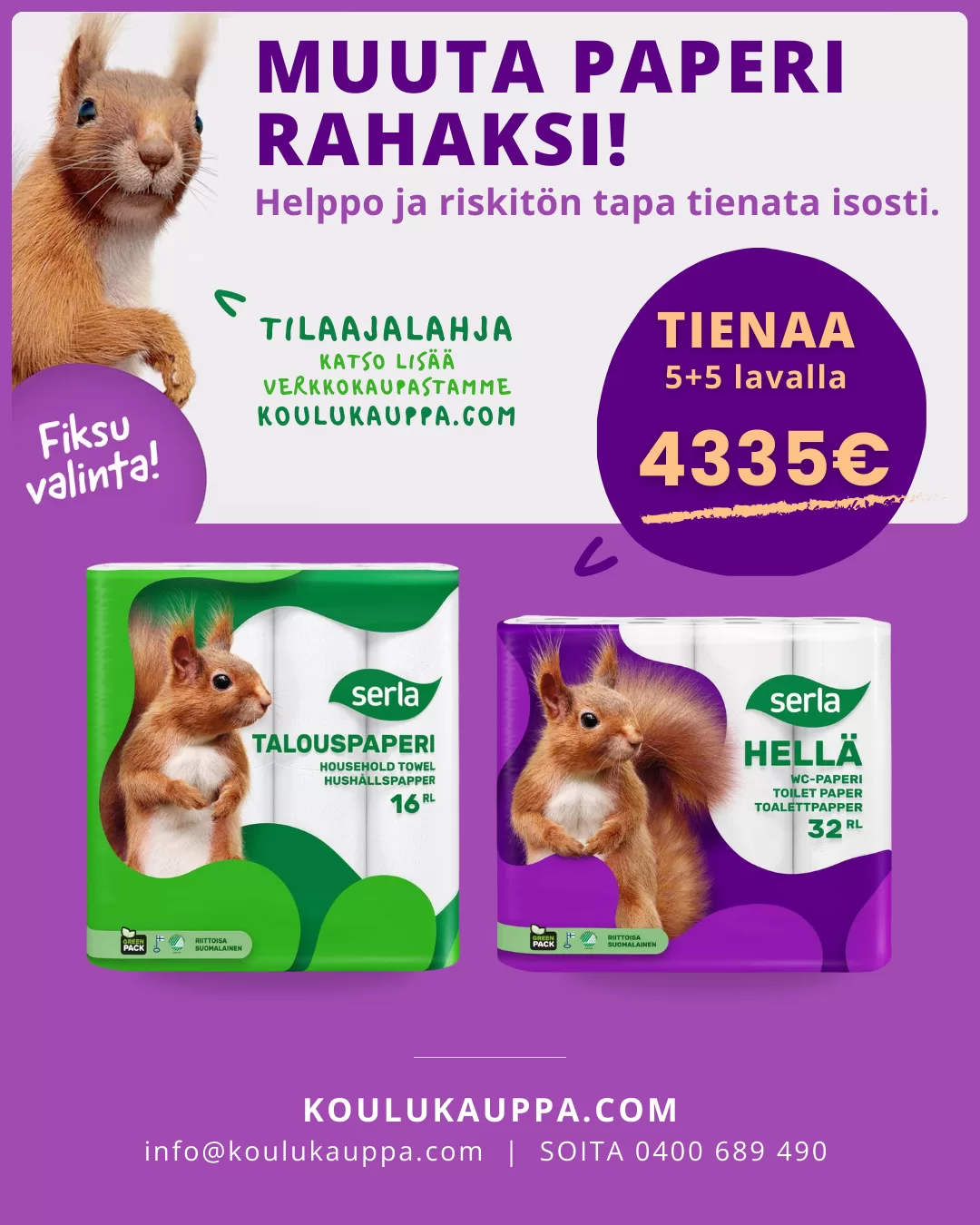 Koulukauppa.com -somemainos