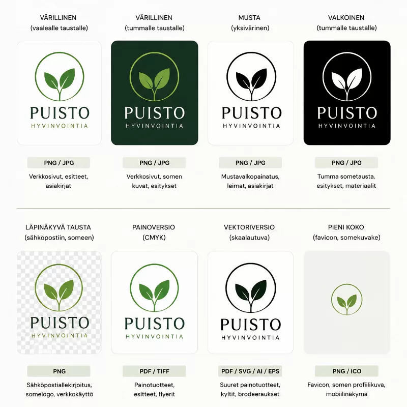 Logotiedostojen käyttö, AI kuva Logotiedostojen käyttö, AI kuva