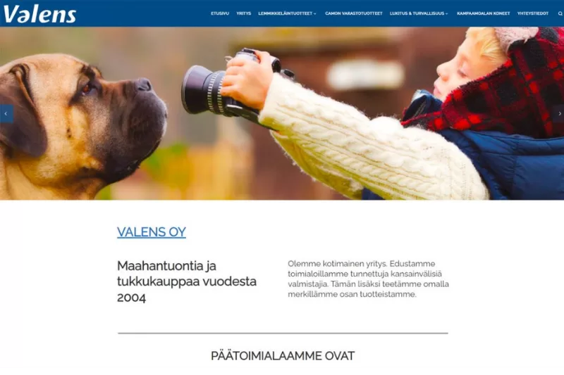 Nettisivu -referenssi valens.fi -katjasgraafinen